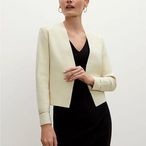 Sant Ambroeus Jardigan with Travel Pouch in Ecru Size S